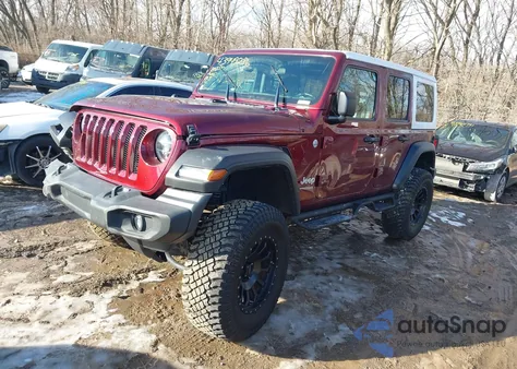 2021 Jeep Wrangler Unlimited Islander 4X4 z USA, uszkodzony, nr VIN 1C4HJXDG1MW590180